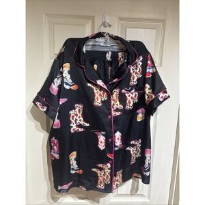 SHESHOW Western Cowgirl Boots Pajamas Set size XL Shorts Button Up PJs